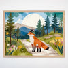 Fox Wall Art for Nursery, Playroom or Kids Bedrooms - Whimsical Forest Fox Adventure Decor - Fox on Tour