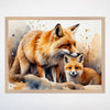 Woodland Fox Wall Art for Nursery, Playroom or Kids Bedrooms - Watercolor Forest Animal Decor - Cunning Cuties