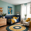 Colorful Giraffe Wall Art for Nursery, Playroom or Kids Bedrooms - Vibrant Blue Safari Animal Decor - Mosaic Heights