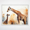 Safari Adventure Giraffe Wall Art for Nursery, Playroom or Kids Bedrooms - Watercolor Jungle Animal Decor - Savannah Smiles