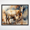 Farm Animal Goat Wall Art for Nursery, Playroom or Kids Bedrooms - Watercolor Barnyard Decor - Bleat Buddies