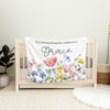 Flowers Personalized Blanket for Babies and Kids
