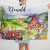 Farm Personalized Blanket for Babies and Kids