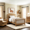 Sweet Horse Wall Art for Nursery, Playroom or Kids Bedrooms - Gentle Pony Portrait in Neutral Earth Tones - Playful Pony