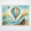 Cloud Cruiser Hot Air Balloon Wall Art for Nursery, Playroom or Kids Bedrooms - Serene Sky Decor - Lofty Balloon Lift