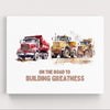 Positive Affirmations Construction Truck Wall Art