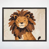 Majestic Lion Wall Art for Nursery, Playroom or Kids Bedrooms - Cheerful Jungle King Decor - Majestic Mane