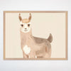 Sweet Llama Wall Art for Nursery, Playroom or Kids Bedrooms - Neutral Watercolor Llama in Soft Earth Tones - Wooly Wonder