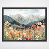 Mountain Meadow Wall Art for Nursery, Playroom or Kids Bedrooms - Wildflowers & Soft Landscape Decor - Blossom Ridge