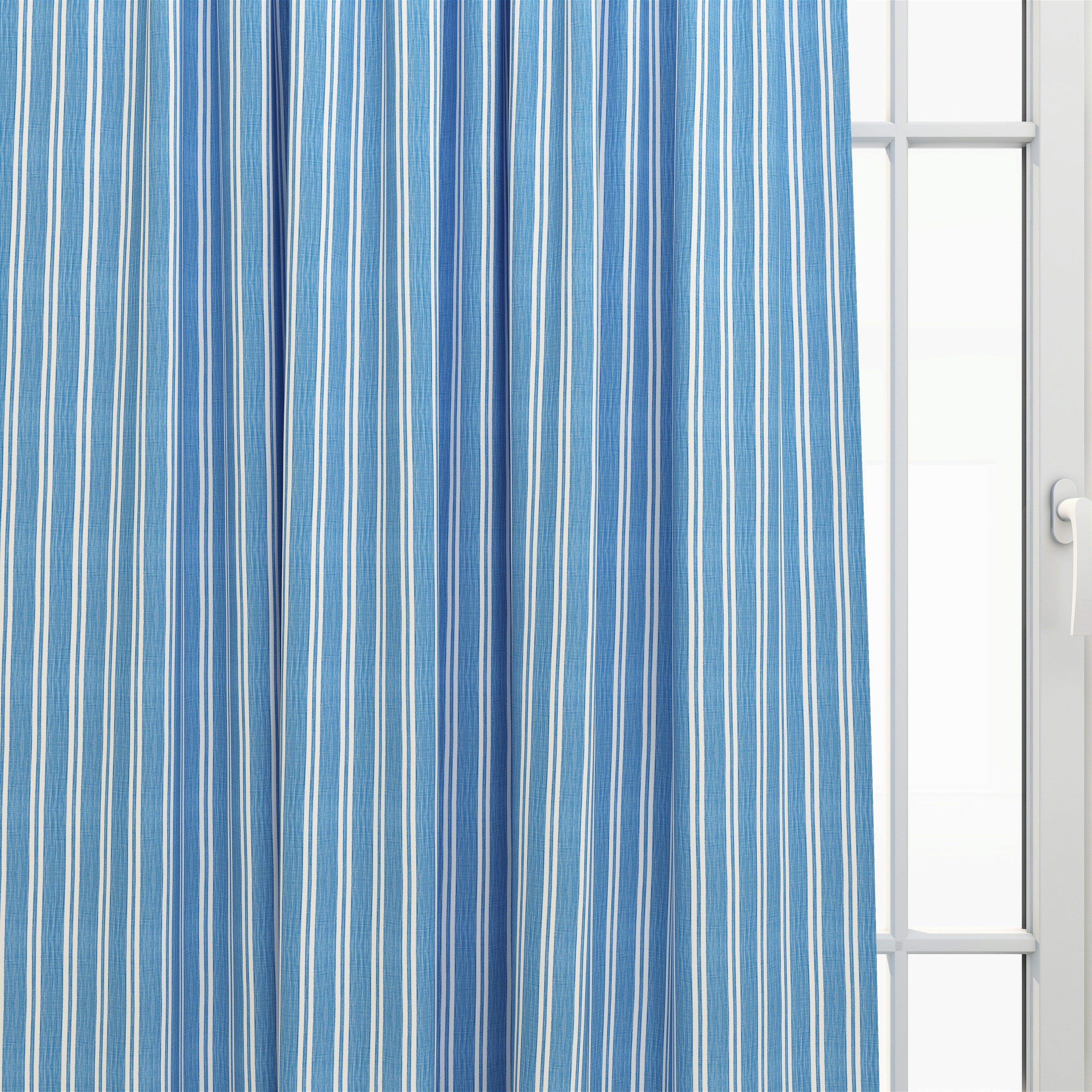 Parker Courtyard Blue Kids Curtains