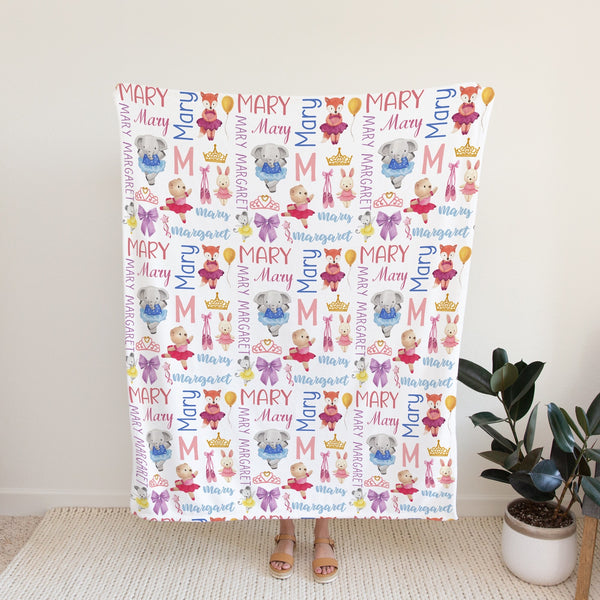 Ballet Personalized Blanket for Babies and Kids