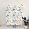 Construction Personalized Blanket for Babies and Kids