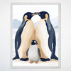 Penguin Arctic Wall Art for Nursery, Playroom or Kids Bedrooms - Sweet Watercolor Penguin Family in Serene Icy Landscape - Tundra Trio
