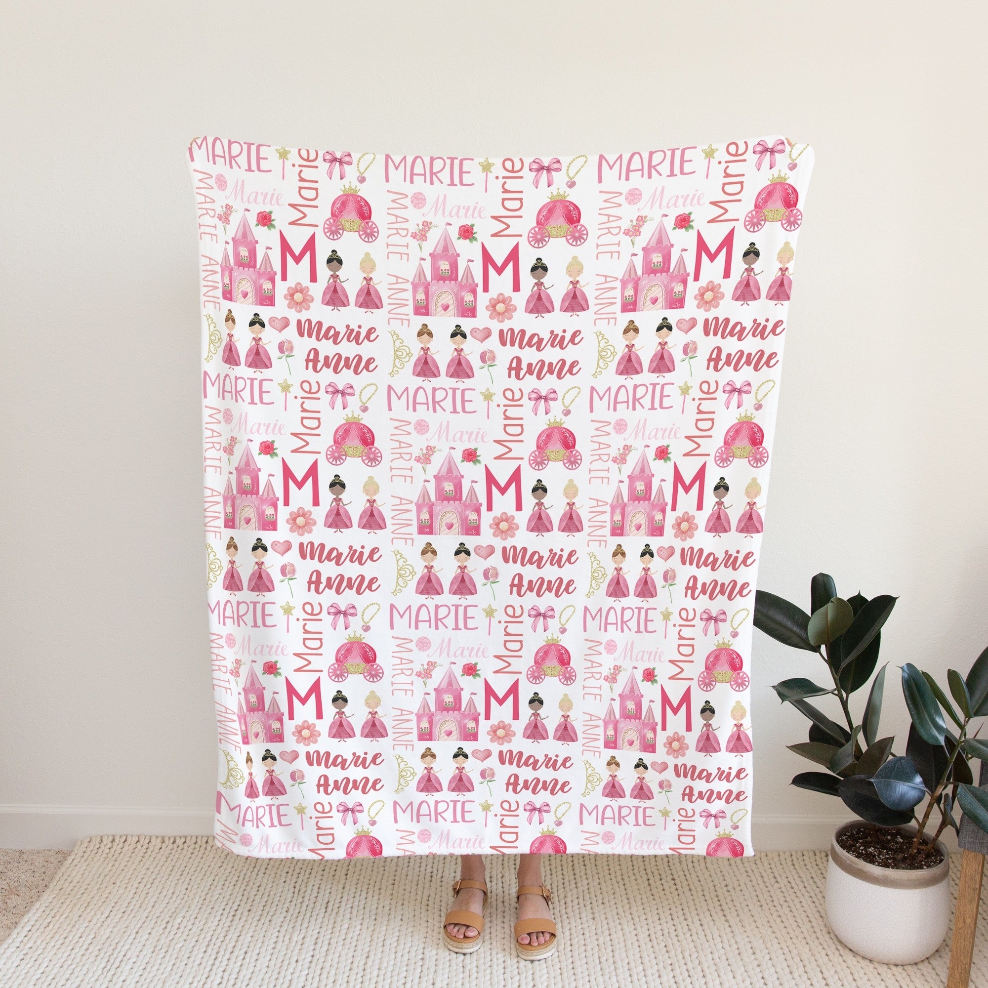 Princess Personalized Blanket for Babies and Kids