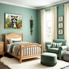 Cute Raccoon Wall Art for Nursery, Playroom or Kids Bedrooms -Adorable Woodland Raccoon in Floral Meadow - Raccoon Bloom