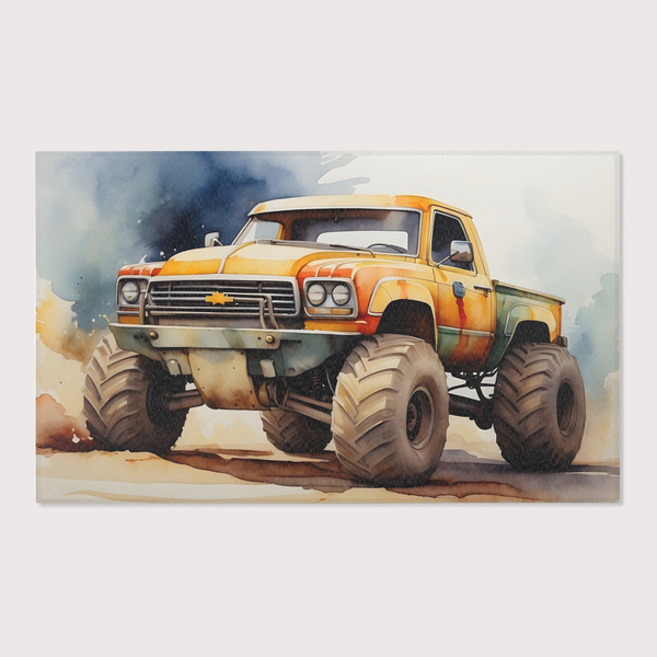 Monster Truck Rug for Nursery and Kids Rooms - Bigfoot Bounce