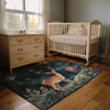 Deer Area Rug for Nursery and Kids Rooms - Celestial Stag Watch