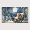 Kids and Nursery Bear Area Rug - Bear’s Moonlit Tales