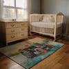 Nursery and Kids Construction Rug - Tractor Trek Todd