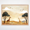 Serene Safari Wall Art for Nursery, Playroom or Kids Bedrooms - Warm African Wildlife Decor - Serengeti Whispers