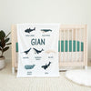 Whales Personalized Blanket for Babies and Kids