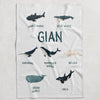 Whales Personalized Blanket for Babies and Kids