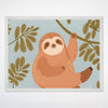 Sloth Wall Art for Nursery, Playroom or Kids Bedrooms - Playful Jungle Animal Decor - Hangin' Around
