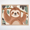 Cheerful Sloth Wall Art for Nursery, Playroom or Kids Bedrooms - Relaxing Jungle Theme Decor - Chillaxing Sloth