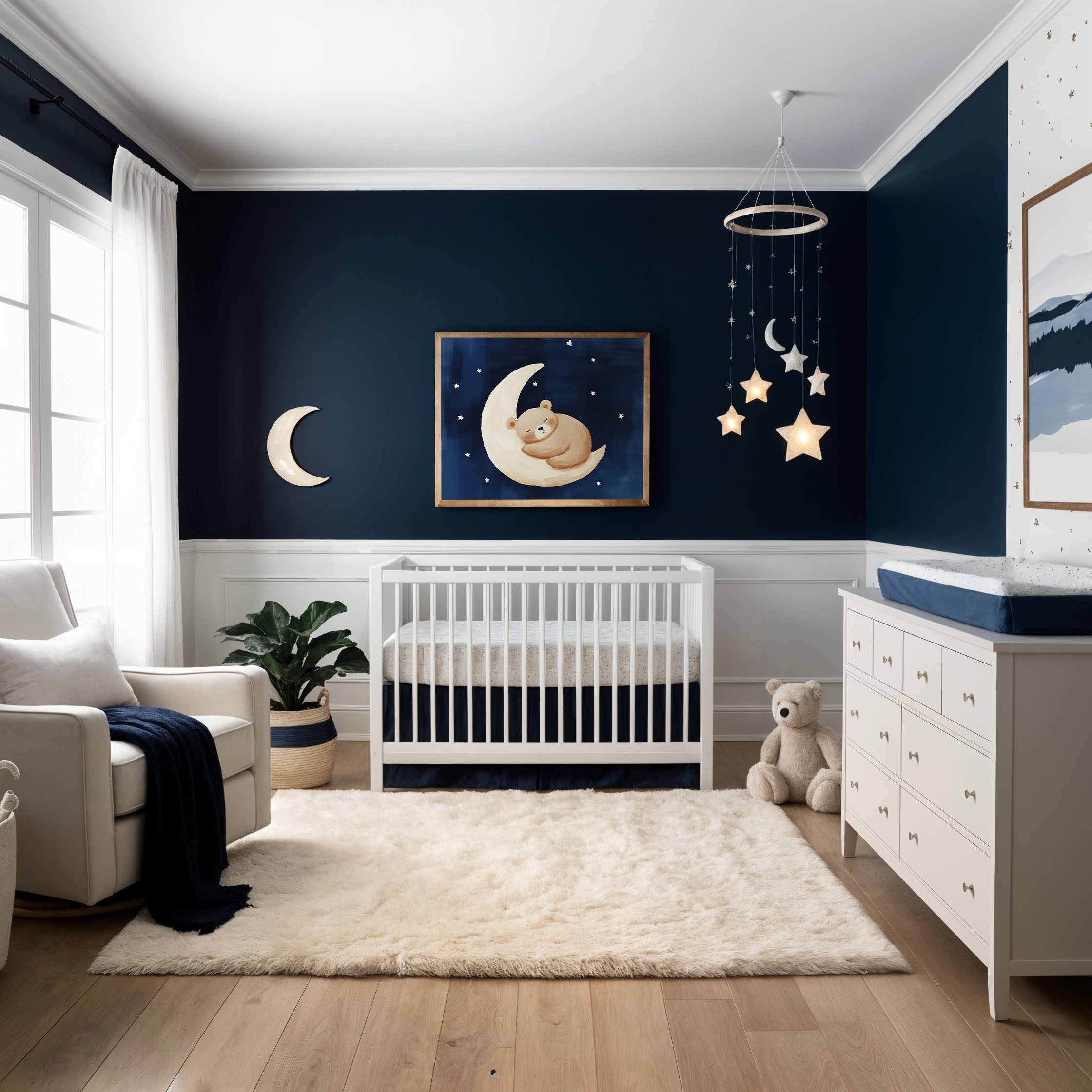 Space Wall Art for Kids and Nursery Rooms - Cosmic Nap