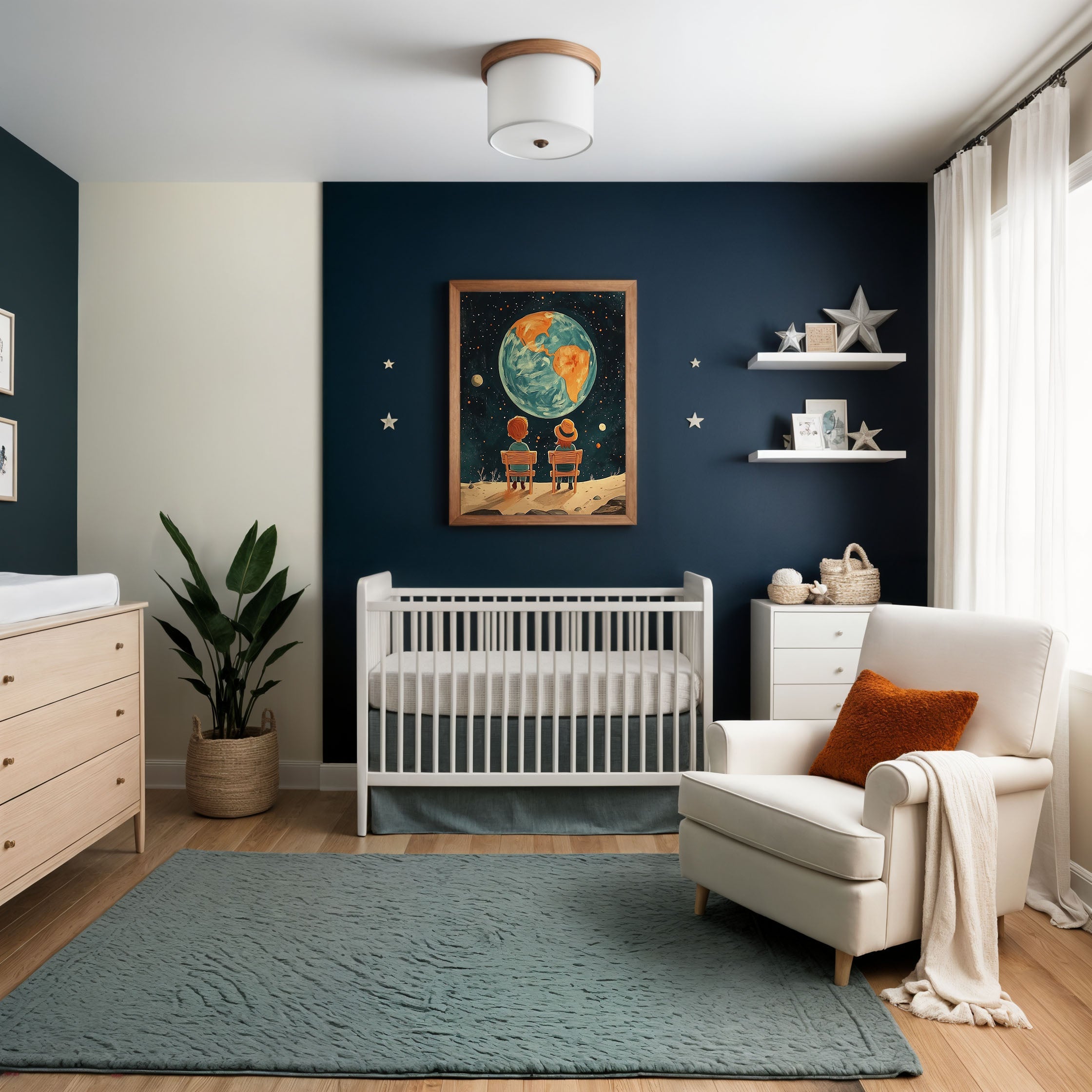 Space Wall Decor for Kids and Nursery Rooms - Stargazing Souls