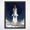 Space Rocket Wall Art for Nursery, Playroom or Kids Bedrooms - Starry Night Launch Decor - Rocket Dreams
