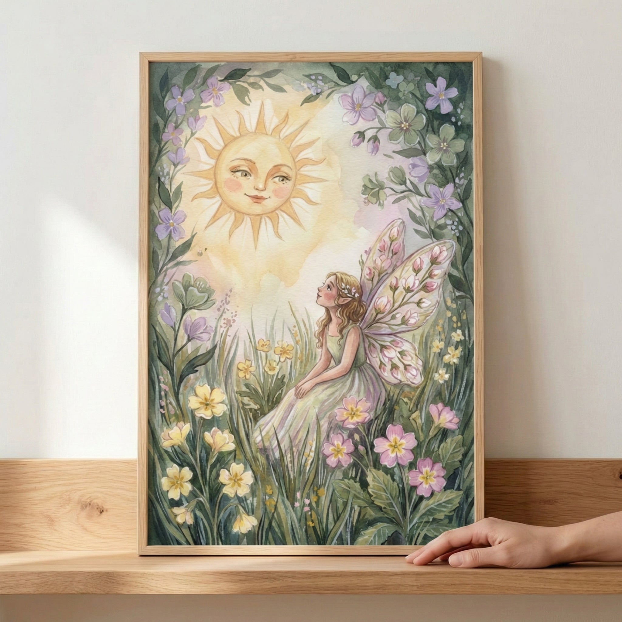 Meadow Sprite - Fairy Framed Wall Art for Living Room, Bedroom or Office