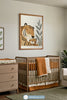 Tiger Wall Art for Nursery, Playroom or Kids Bedrooms - Sweet Watercolor Tiger and Cub in Gentle Jungle Foliage - Stripe Snuggles