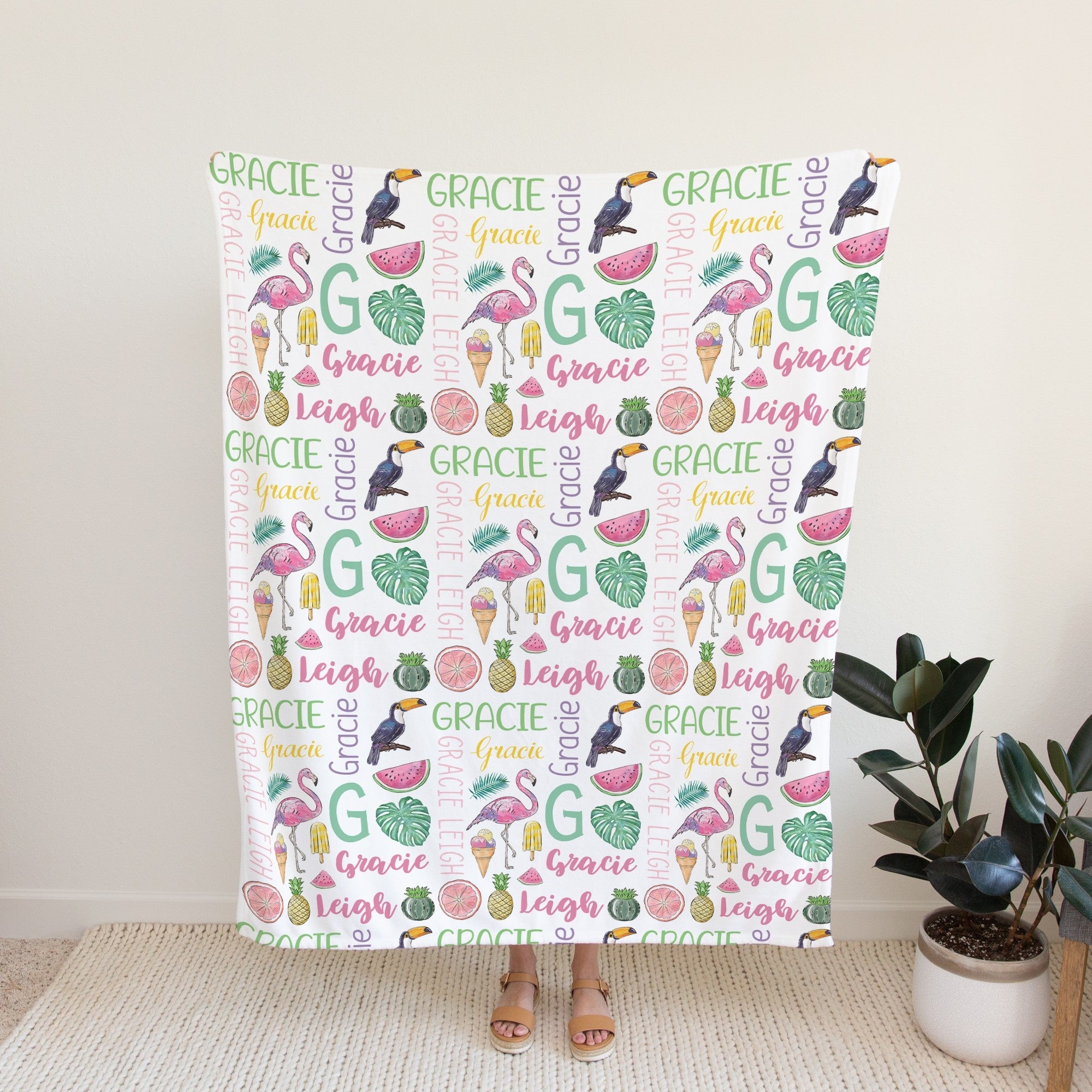 Birds Personalized Blanket for Babies and Kids