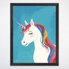 Rainbow Unicorn Wall Art for Nursery, Playroom or Kids Bedrooms - Colorful Whimsical Fantasy Decor - Candy Horn