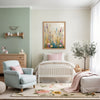 Wildflower Wall Art for Nursery, Playroom or Kids Bedrooms – Soft Pastel Floral Meadow in Watercolor Style - Pastel Meadow
