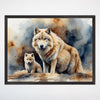Fox Family Watercolor Wall Art for Nursery, Playroom or Kids Bedrooms - Woodland Animal Decor - Winter Wolves