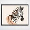 Modern Zebra Wall Art for Nursery, Playroom or Kids Bedrooms - Minimalist Safari Animal Illustration - Stripe Savvy
