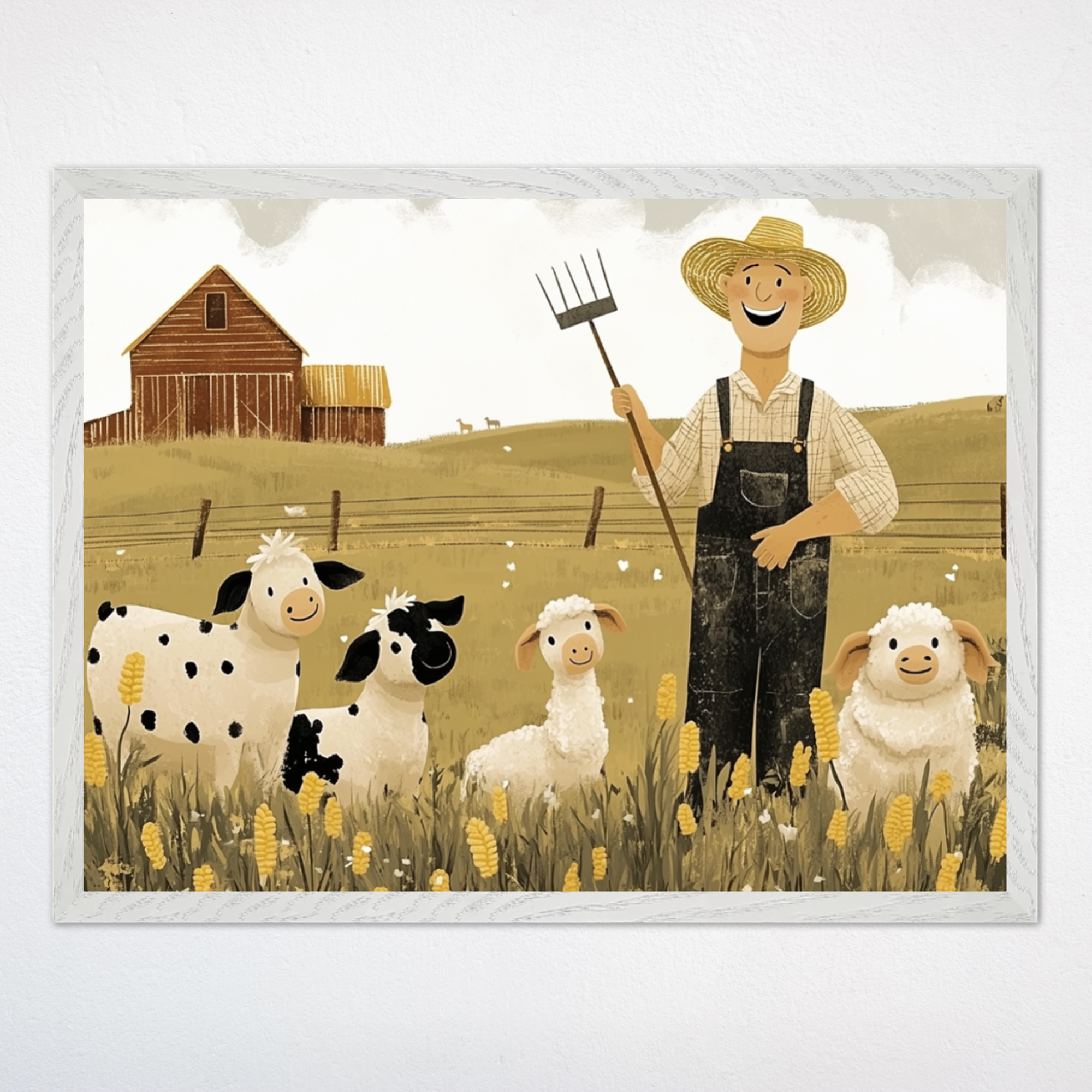 Farm Wall Art for Kids and Baby Rooms - Sunny Farmstead