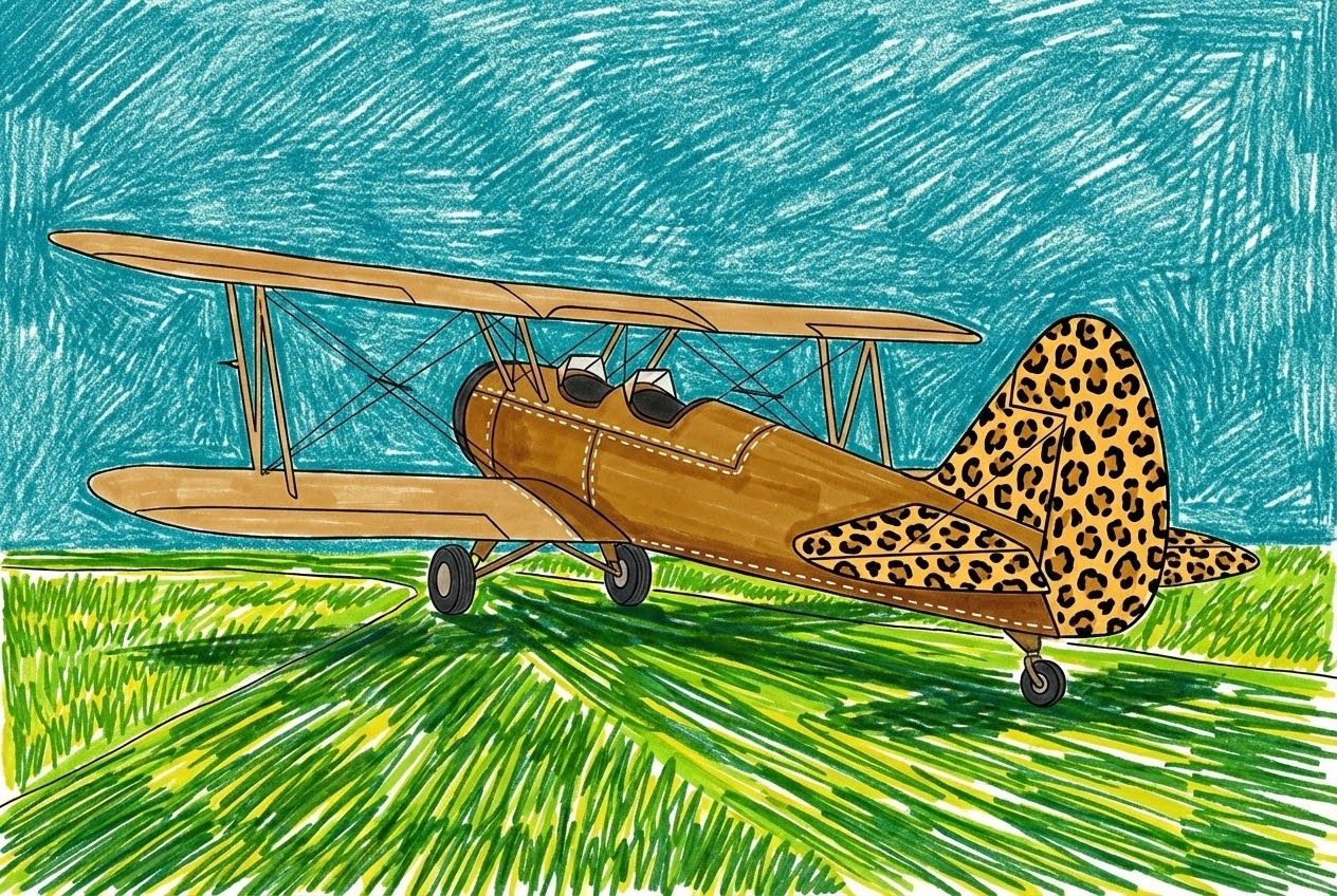 Wild Sky Soarer - Airplane Framed Wall Art for Nursery, Playroom or Kids Bedrooms