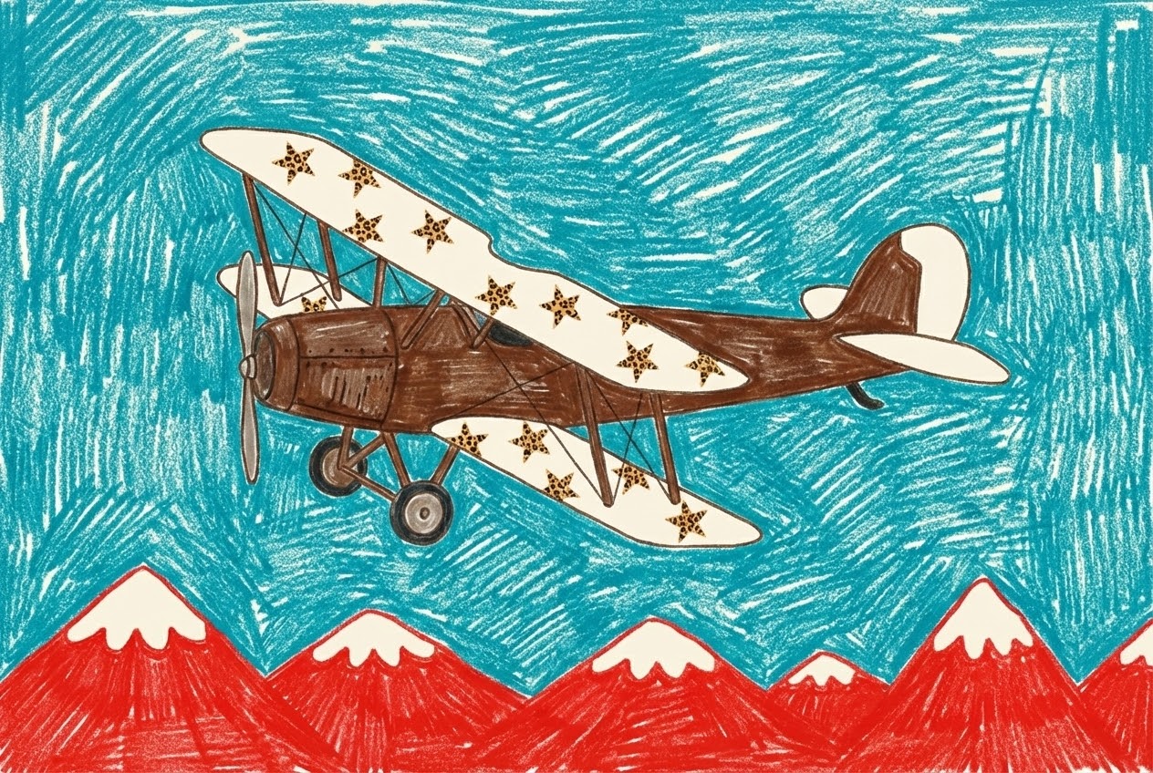 Starry Sky Flight - Airplane Framed Wall Art for Nursery, Playroom or Kids Bedrooms