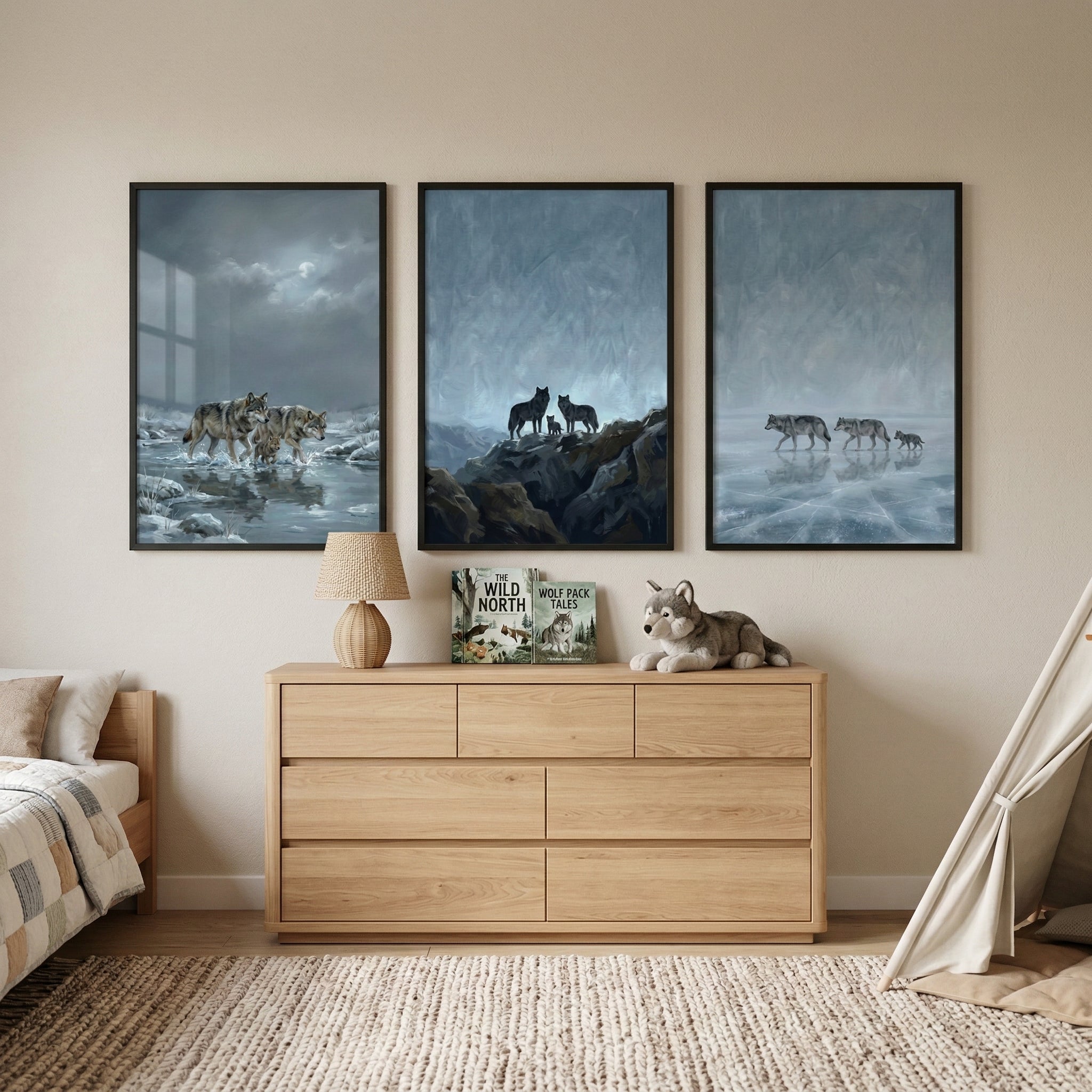 Emerald Green Aesthetic Wall Art Set of 3 - Emerald Morning Brew