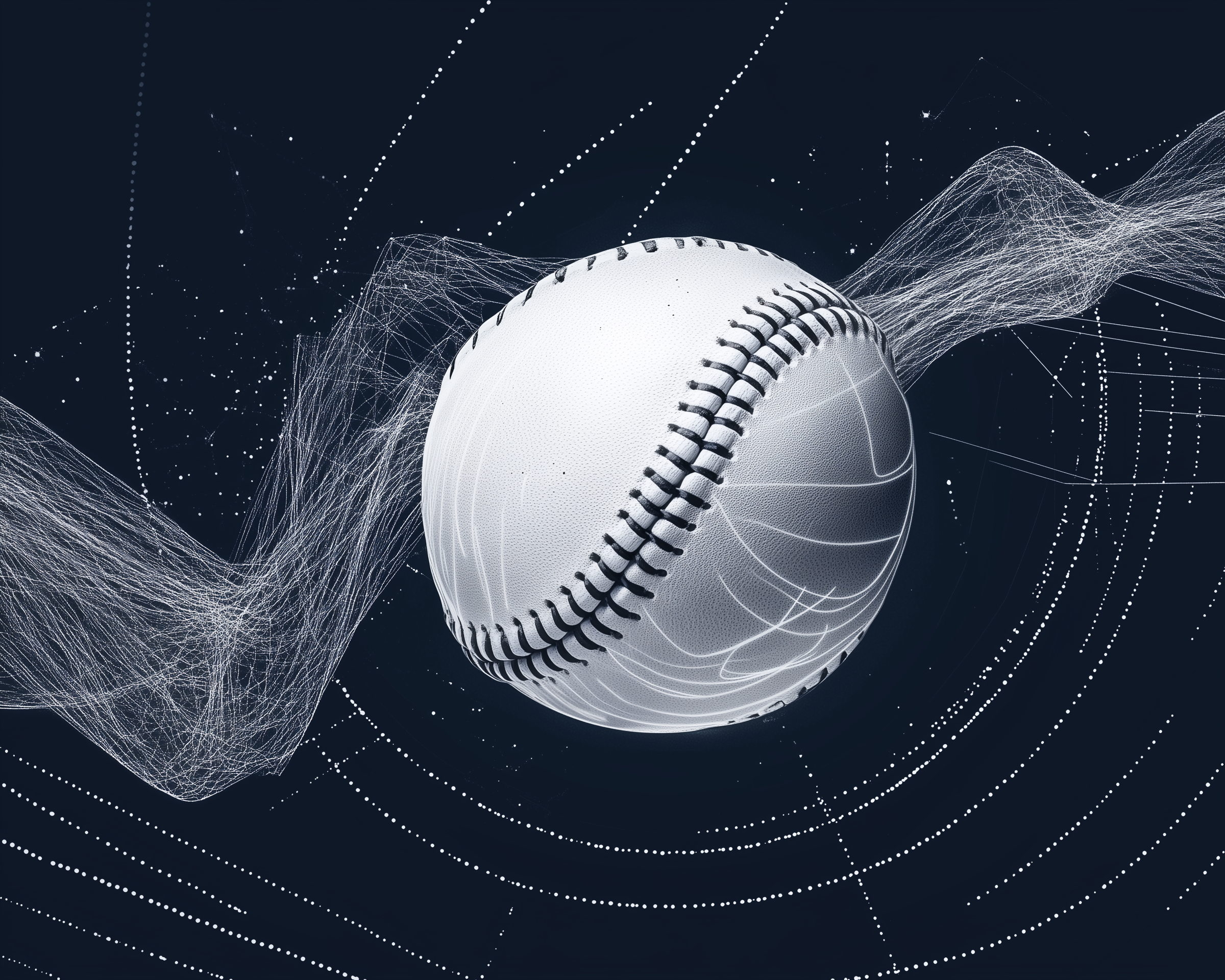 Space Baseball Wall Art for Nursery, Playroom or Kids Bedrooms - Cosmic Baseball in Navy and White - Blaze Ball