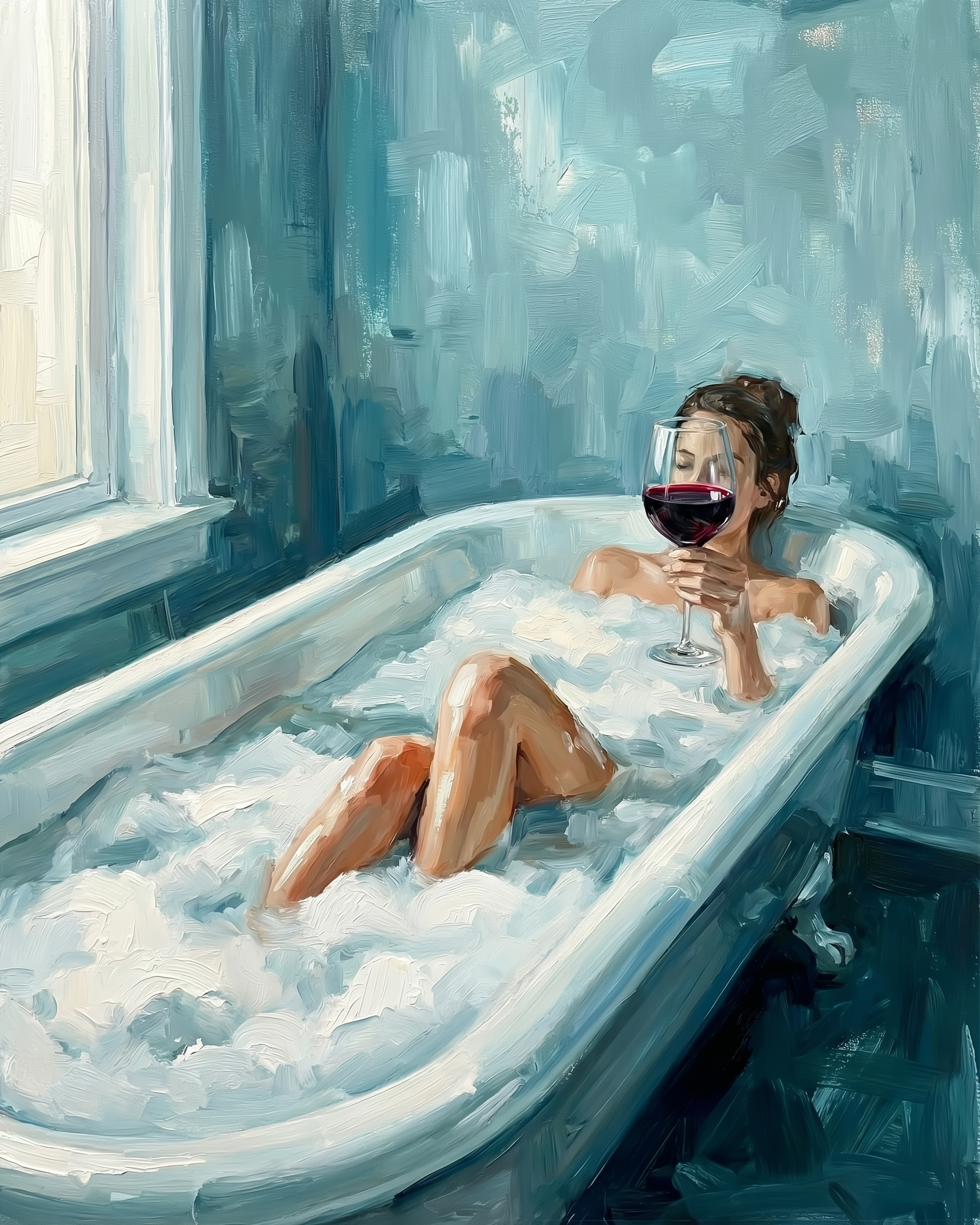 Evening Bliss - Bathing Framed Wall Art for Living Room, Bedroom or Office