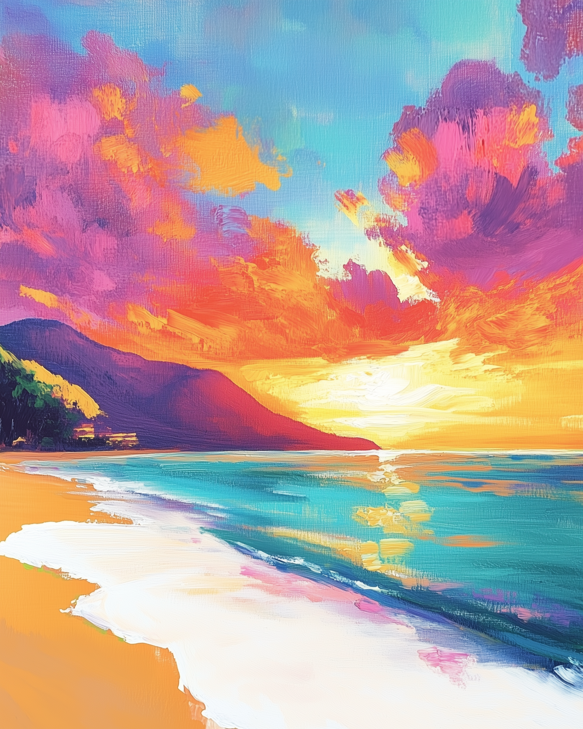 Colorwave - Beach Wall Art for Living Room, Bedroom or Office