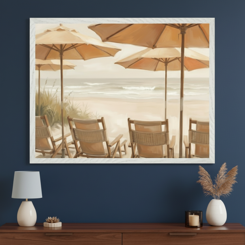 Summer Whispers - Beach Framed Wall Art for Living Room, Bedroom or Office