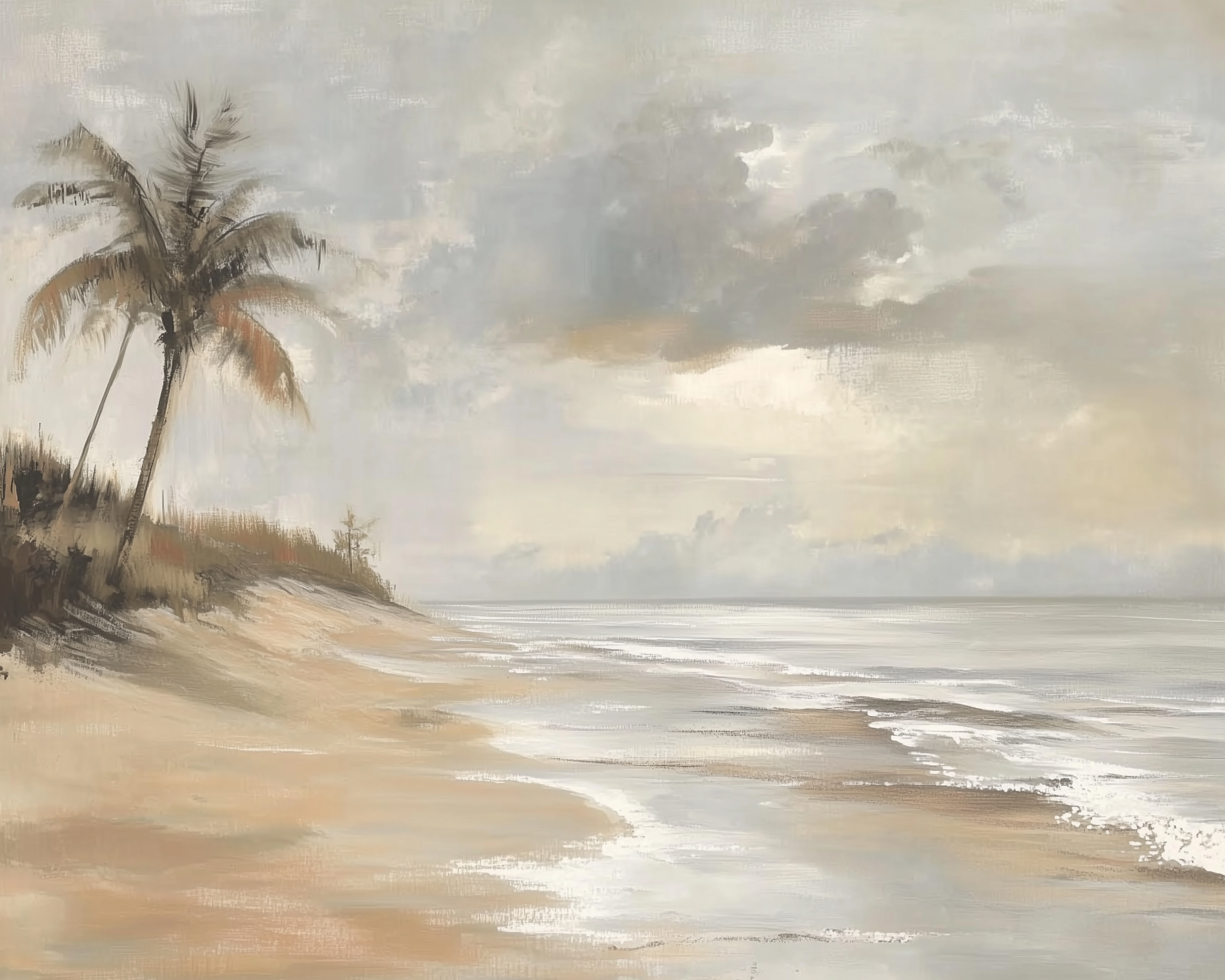 Drifting Palms - Beach Framed Wall Art for Living Room, Bedroom or Office