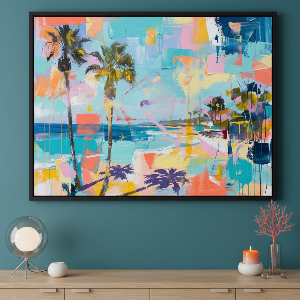 Aqua Bliss - Beach Framed Wall Art for Living Room, Bedroom or Office