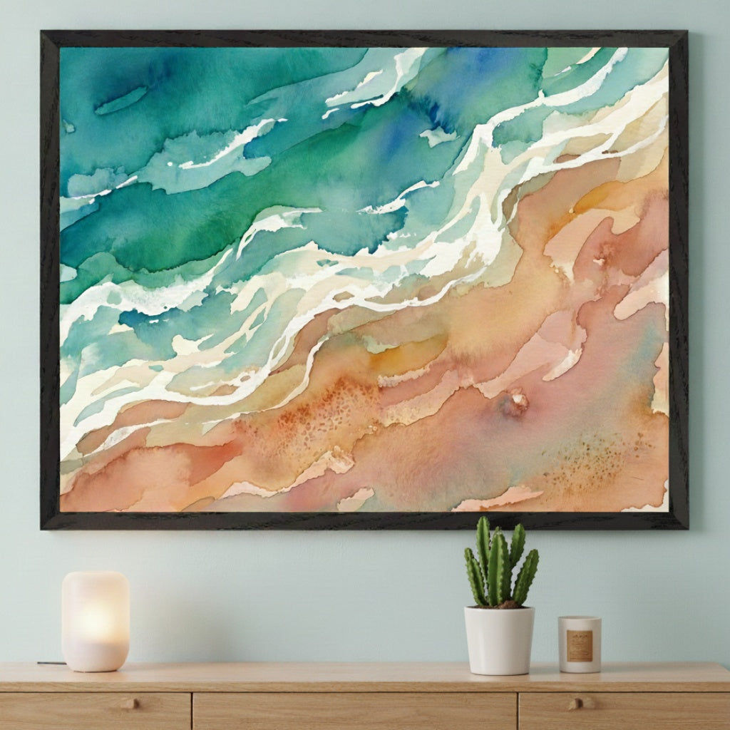Tidal Grace - Beach Framed Wall Art for Living Room, Bedroom or Office
