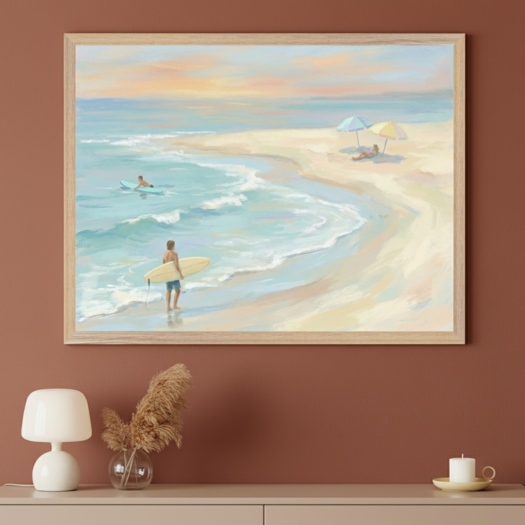 Azure Escape - Beach Framed Wall Art for Living Room, Bedroom or Office